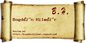 Bogdán Hilmár névjegykártya